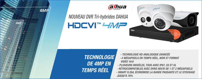 caméra de surveillance 4MP et DVR hdmi 4K