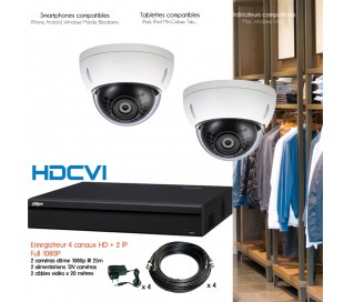 Kit HD de vidéo surveillance avec 4 dômes 1080P