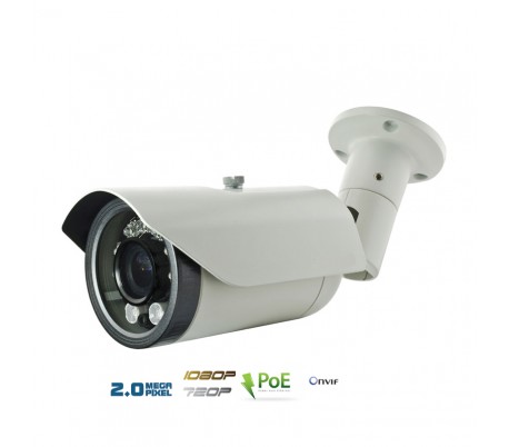 Caméra IP 2MP avec zoom autofocus, alimentation Poe et vision nuit 40m