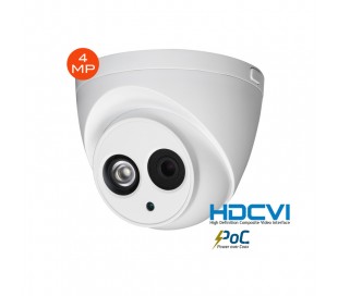 Caméra dôme "Poc" extérieure HDCVI 4MP focale 2,8mm, IR 50m, système PoC
