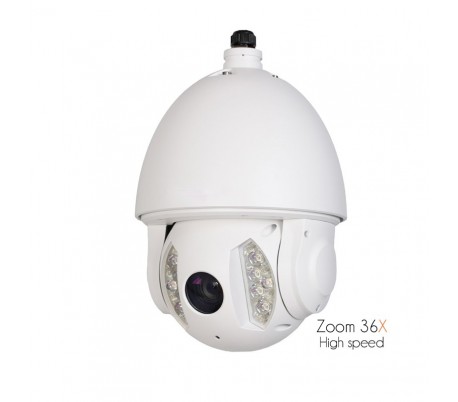 Caméra extérieure motorisée avec IR 150 mètres, zoom 36X de 3.4 à 122,4mm