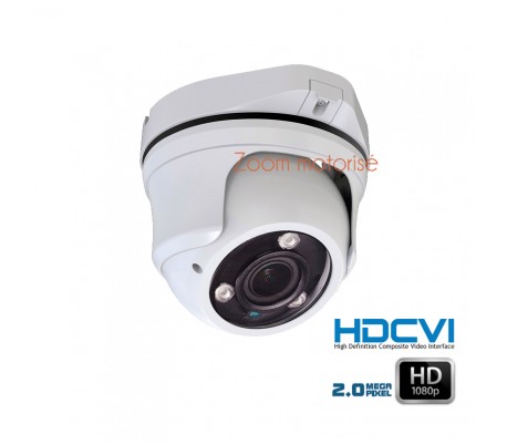 Caméra dôme de surveillance 1080P HDCVI zoom motorisé 2.7-12mm
