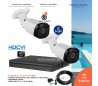 Kit vidéo surveillance avec 2 caméras HDCVI zoom motorisé, extérieures IR 50m