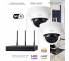 Système WiFi de surveillance avec 2 caméras dômes