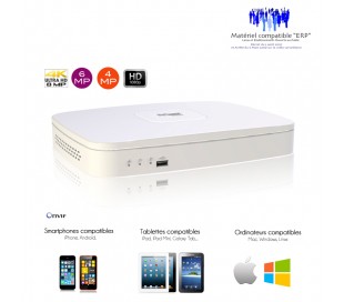 NVR 4 canaux 5MP avec 4 ports POE, taille mini