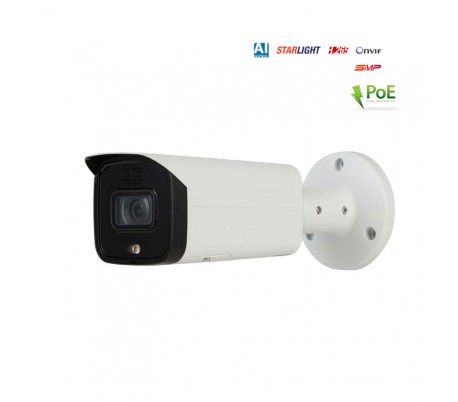 Caméra IP 5MP avec sirène et flash lumineux - IR 60m