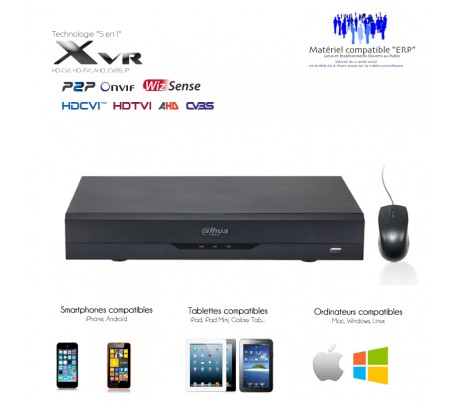 XVR 8 canaux full 1080P + 4 canaux IP 8MP