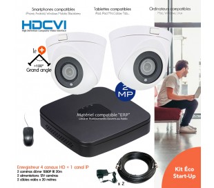 Kit de vidéo surveillance Full 960H avec 2 dômes infrarouges 20m