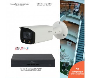 Système de video surveillance IP avec 2 caméras IP 2MP motorisées