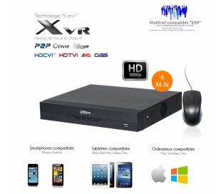 XVR 8 canaux full 1080N/720P + 2 canaux IP 5MP + sorties alarme