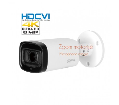 Caméra de surveillance 8MP, zoom motorisé avec autofocus