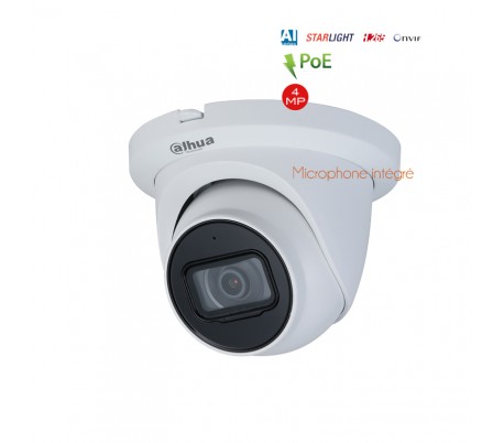 Caméra de surveillance IP 4MP focale 2,8mm IR 50 mètres