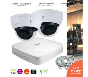 Kit video surveillance IP avec 1 caméra extérieure