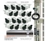 Kit de vidéo surveillance avec 16 caméras extérieures IR 20m