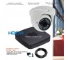 Système de vidéo surveillance HDCVI avec 1 caméra dôme HDCVI varifocale