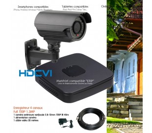 Kit de vidéo surveillance HDCVI avec 1 caméra extérieure