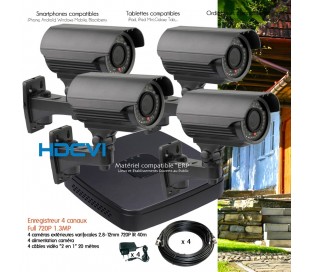 Kit de vidéo surveillance HDCVI avec 1 caméra extérieure