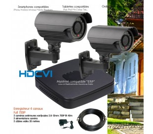 Kit de vidéo surveillance HDCVI avec 1 caméra extérieure