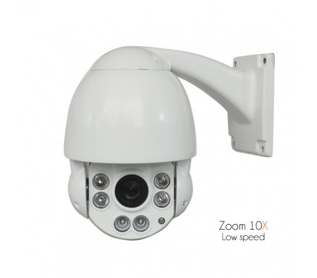 Caméra de vidéo surveillance motorisée, zoom 10x de 3,8 à 38mm, fixation murale