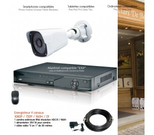 Kit de vidéo surveillance Full 960H avec 1 caméra extérieure IR 20m