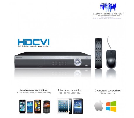 Enregistreur HDCVI 16 canaux, Full 720P